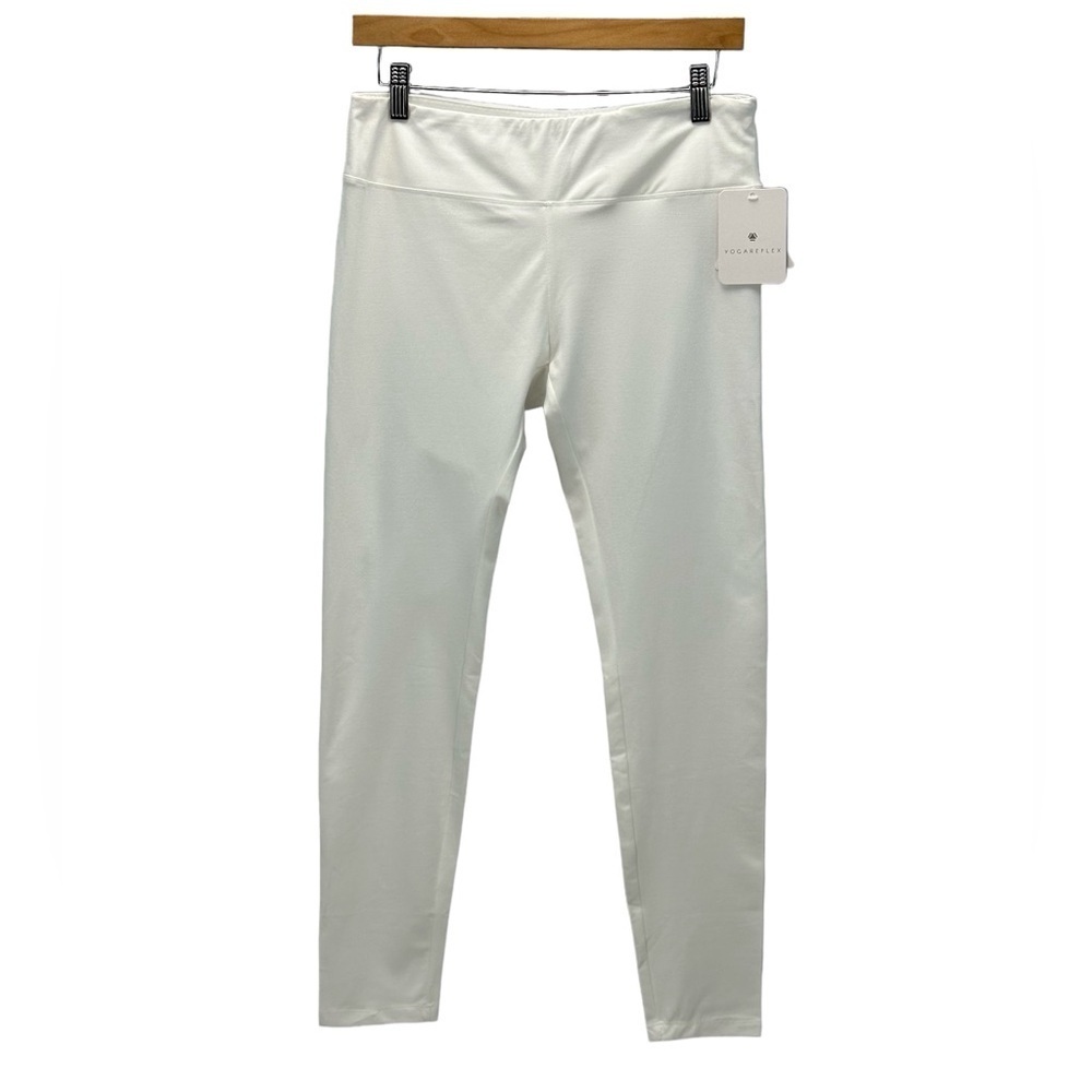 Yogareflex High Performance Straight Leg Yoga Pants - White - size Large